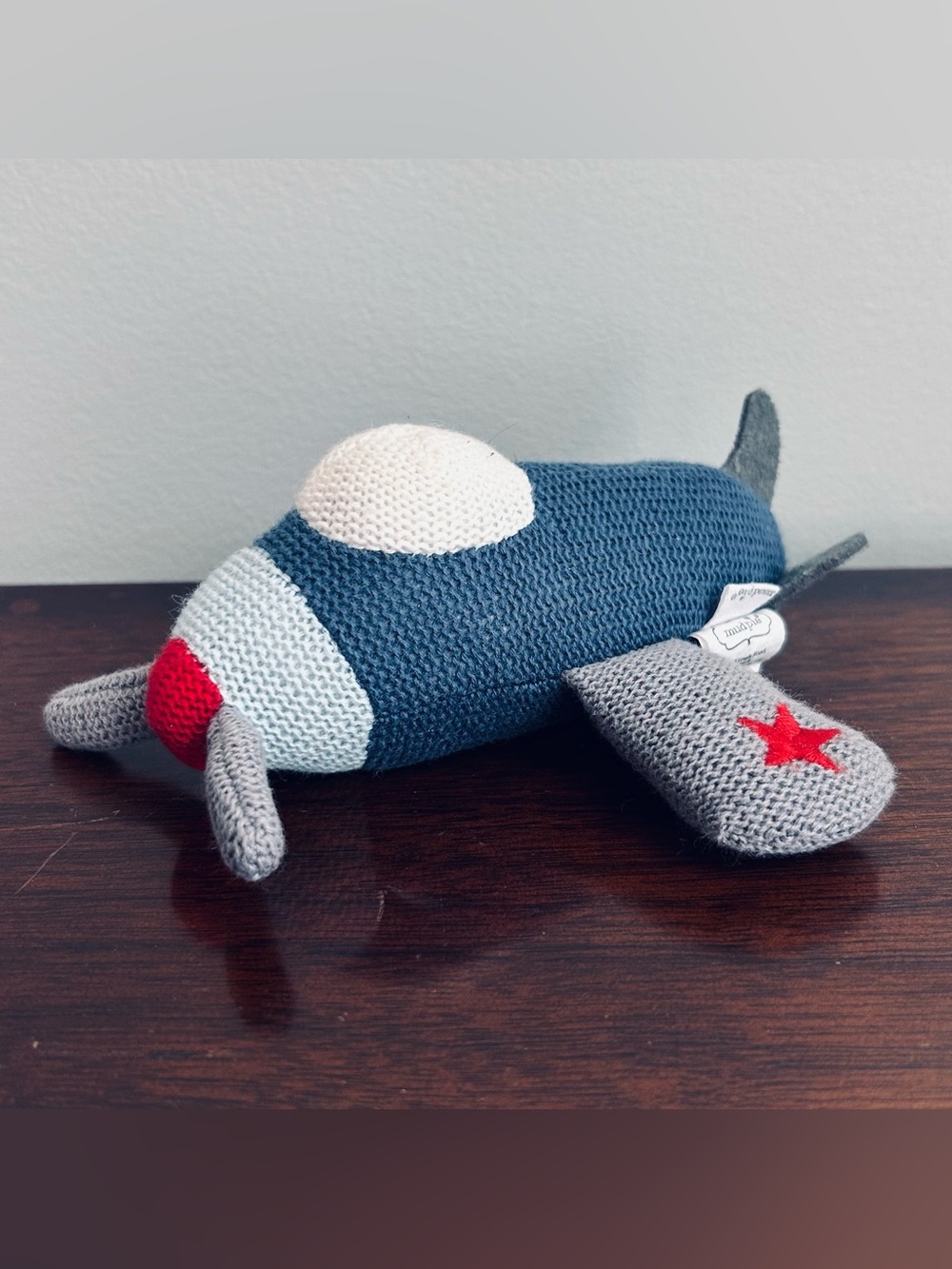 Mud Pie Airplane Rattle Knit Baby